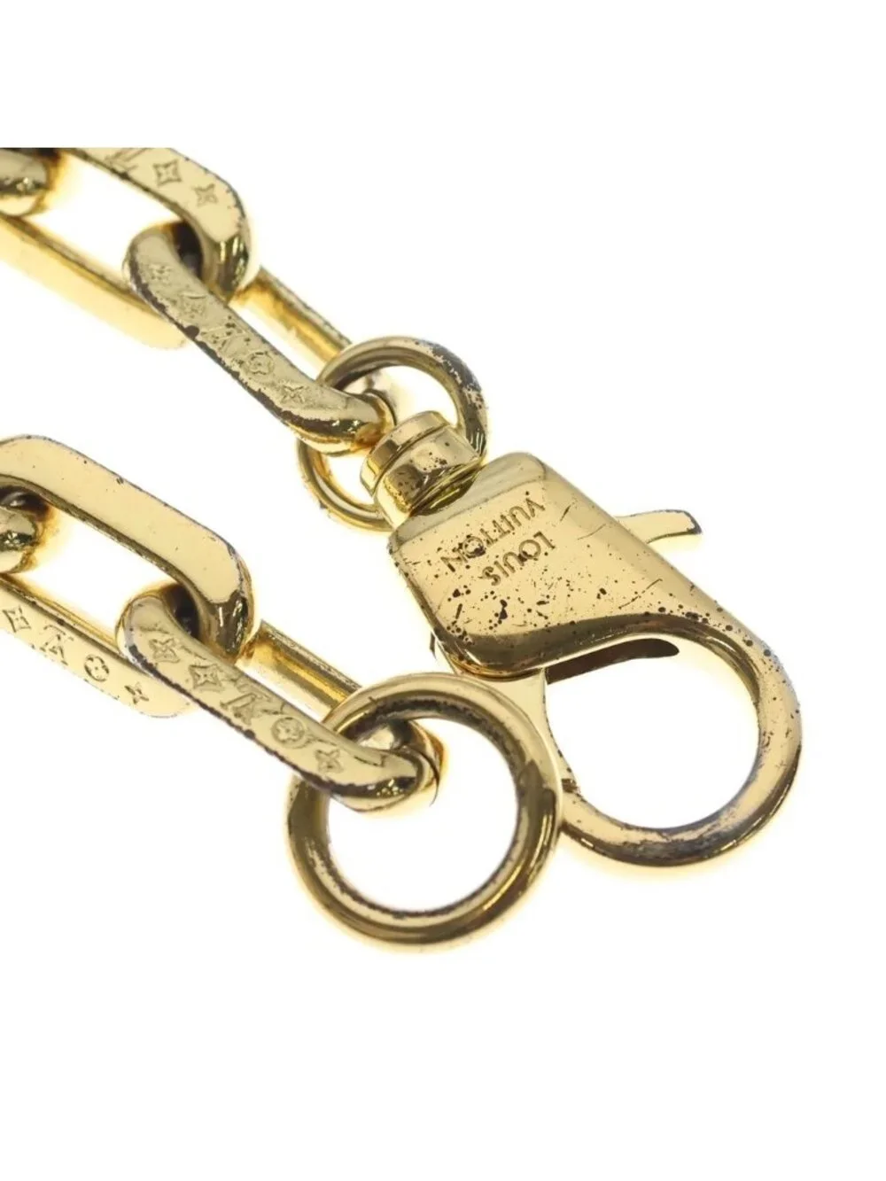 Louis Vuitton Collier LV Edge MM Necklace Chain Gold